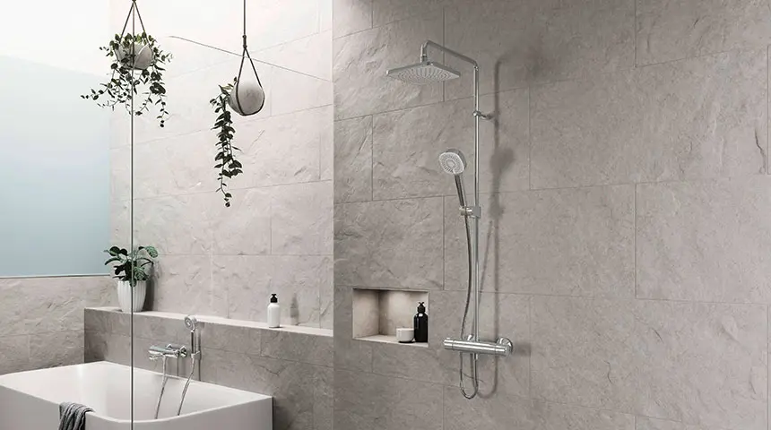 NEW Oras Nova Style with two design options for overhead shower, 