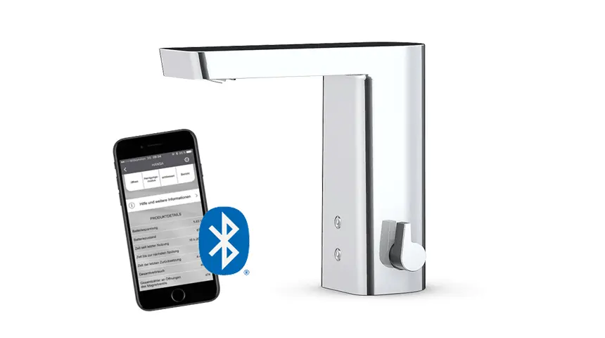 Oras Stela sensor faucet increases hand hygiene and can be controlled with an app.
